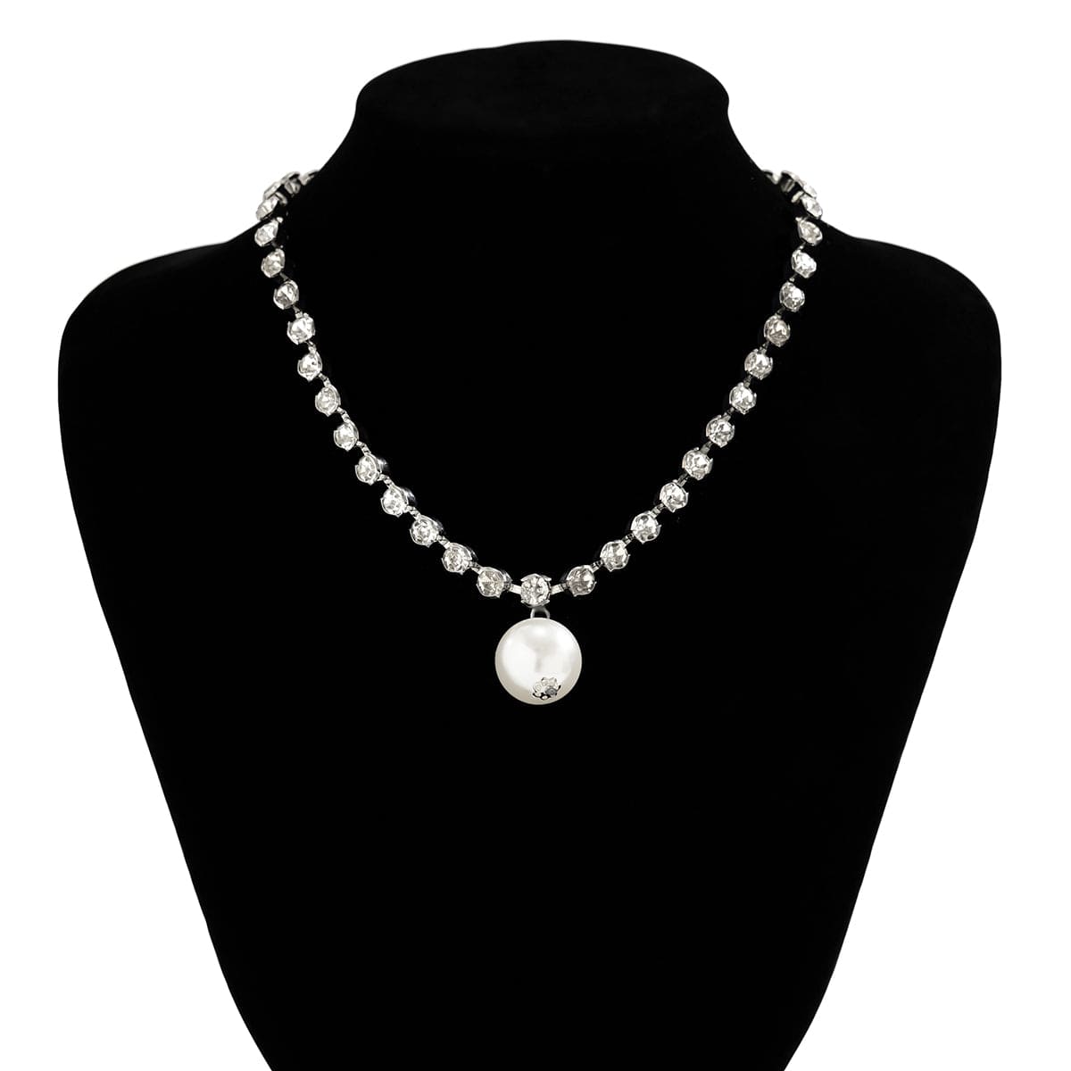 Trendy Pearl Pendant Inlaid Claw Chain Necklace - ArtGalleryZen