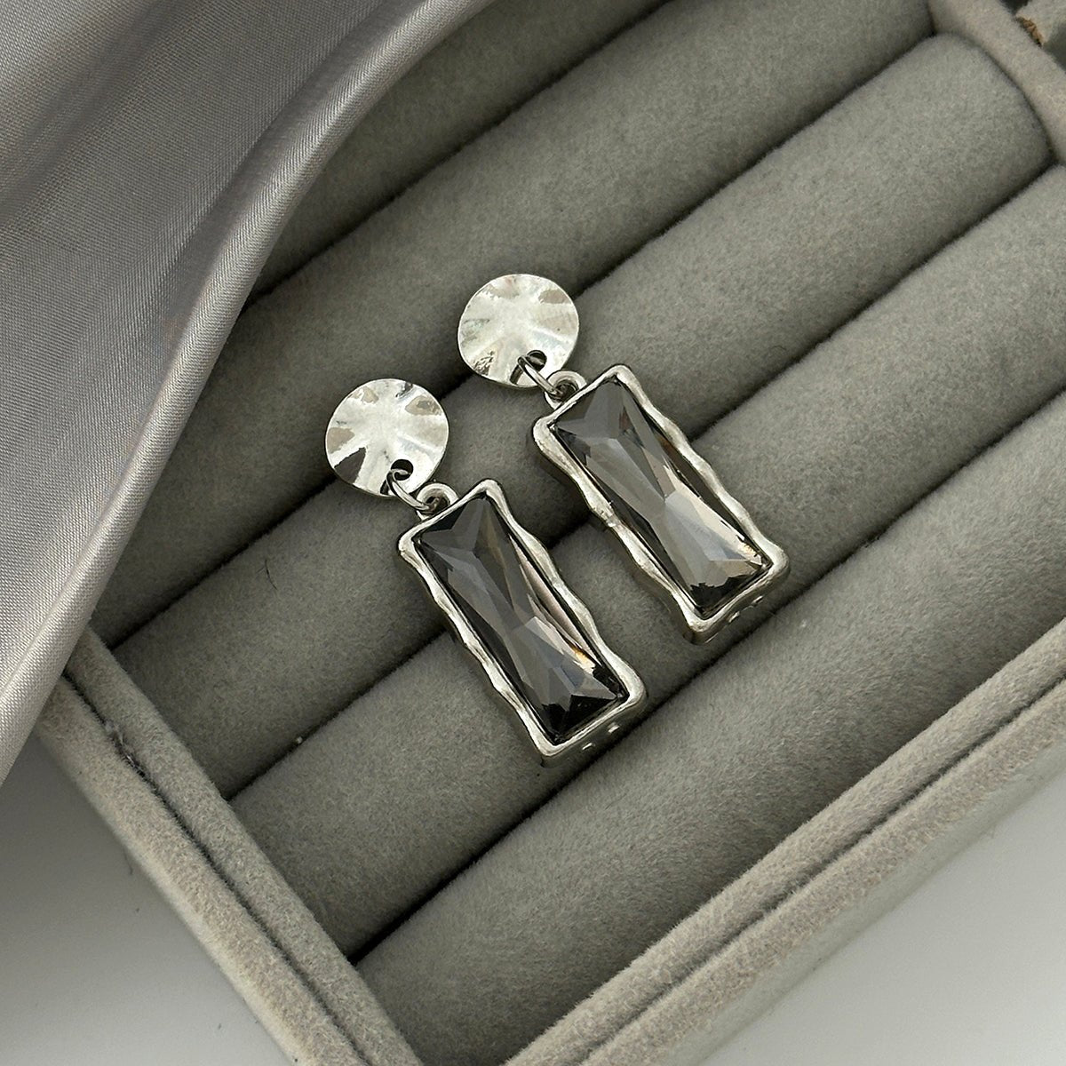 Trendy Rhinestone Dangle Earrings - ArtGalleryZen