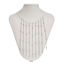 Thumbnail for Trendy Saturn Chain Tassel Crystal Beaded Necklace - ArtGalleryZen