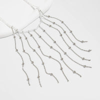 Thumbnail for Trendy Saturn Chain Tassel Crystal Beaded Necklace - ArtGalleryZen