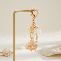 Thumbnail for Trendy Shell Starfish Pearl Bowknot Pendant Heart Keychain - ArtGalleryZen