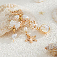 Thumbnail for Trendy Shell Starfish Pearl Bowknot Pendant Heart Keychain - ArtGalleryZen