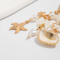 Thumbnail for Trendy Shell Starfish Pearl Bowknot Pendant Heart Keychain - ArtGalleryZen