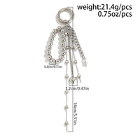 Thumbnail for Trendy Silver Tone Heart Star Pendant Ball Chain Keychain - ArtGalleryZen