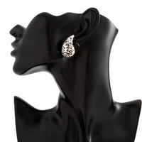 Thumbnail for Trendy Silver Tone Leopard Waterdrop Stud Earrings - ArtGalleryZen
