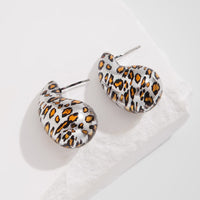 Thumbnail for Trendy Silver Tone Leopard Waterdrop Stud Earrings