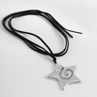 Thumbnail for Trendy Spiral Star Pendant Velvet Necklace