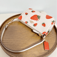 Thumbnail for Trendy Strawberry Leather Shoulder Bag - ArtGalleryZen