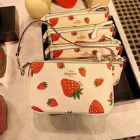 Thumbnail for Trendy Strawberry Leather Shoulder Bag - ArtGalleryZen
