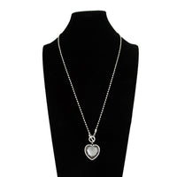 Thumbnail for Trendy Toggle Clasp Rhinestone Heart Pendant Long Chain Necklace - ArtGalleryZen