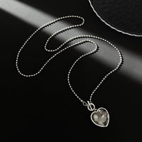 Thumbnail for Trendy Toggle Clasp Rhinestone Heart Pendant Long Chain Necklace - ArtGalleryZen