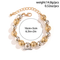 Thumbnail for Trendy Two Tone Ball Chain Bracelet - ArtGalleryZen