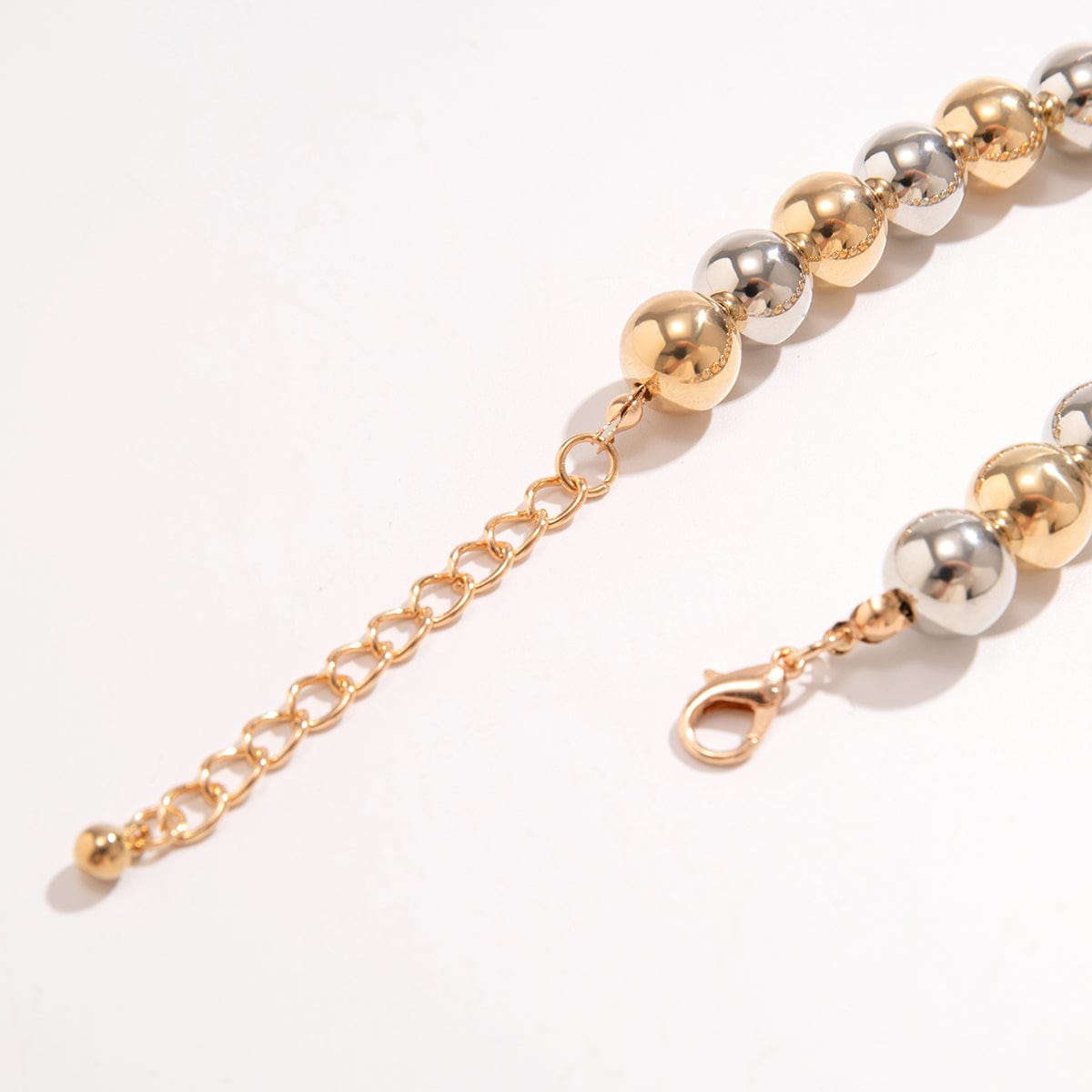 Trendy Two Tone Ball Chain Bracelet - ArtGalleryZen