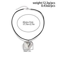 Thumbnail for Velvet Cord String Heart Pendant Necklace - ArtGalleryZen