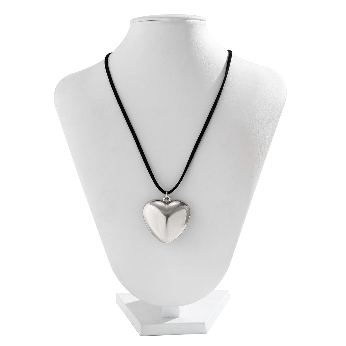 Velvet Cord String Heart Pendant Necklace - ArtGalleryZen