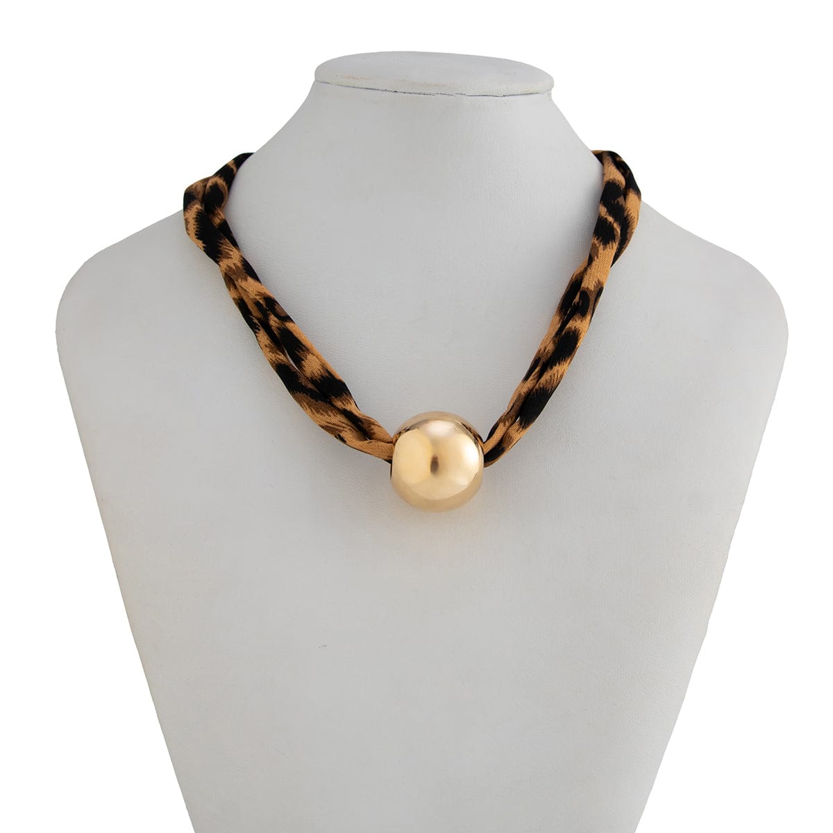 Vintage Ball Charm Leopard Choker Necklace - ArtGalleryZen