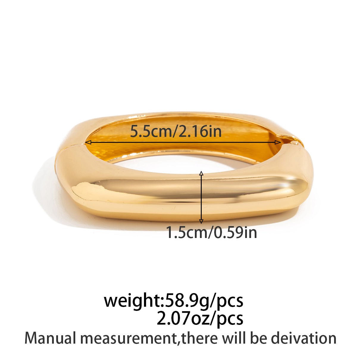 Vintage Chunky Gold Foil Resin Bangle Bracelet Set - ArtGalleryZen