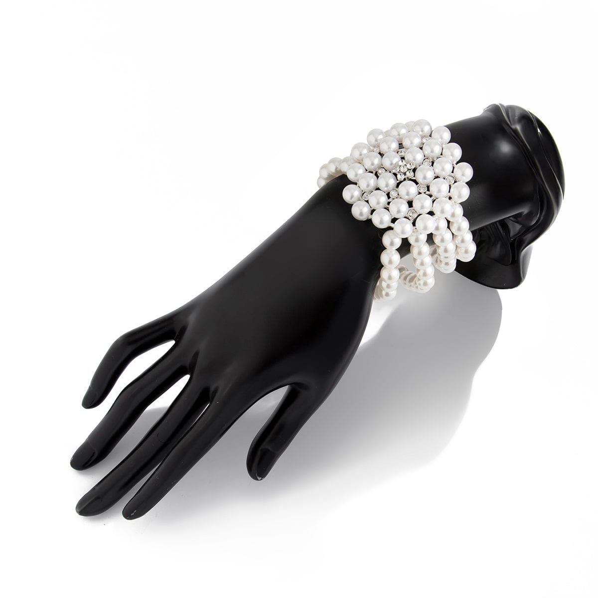 Vintage Chunky Layered Pearl Beaded Necklace Bracelet - ArtGalleryZen