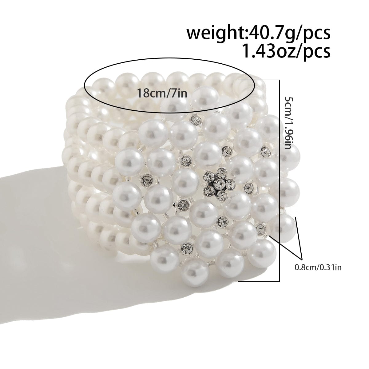 Vintage Chunky Layered Pearl Beaded Necklace Bracelet - ArtGalleryZen