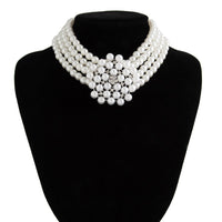 Thumbnail for Vintage Chunky Layered Pearl Beaded Necklace Bracelet - ArtGalleryZen