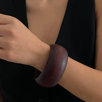 Thumbnail for Vintage Chunky Wood Wide Cuff Bangle Bracelet