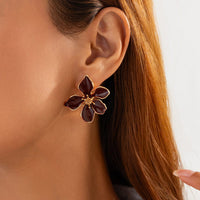 Thumbnail for Vintage Enamel Flower Stud Earrings