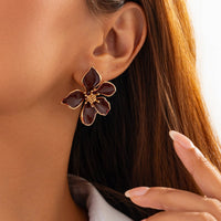 Thumbnail for Vintage Enamel Flower Stud Earrings