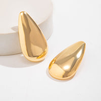 Thumbnail for Vintage Gold Silver Plated Glossy Large Waterdrop Earrings - ArtGalleryZen