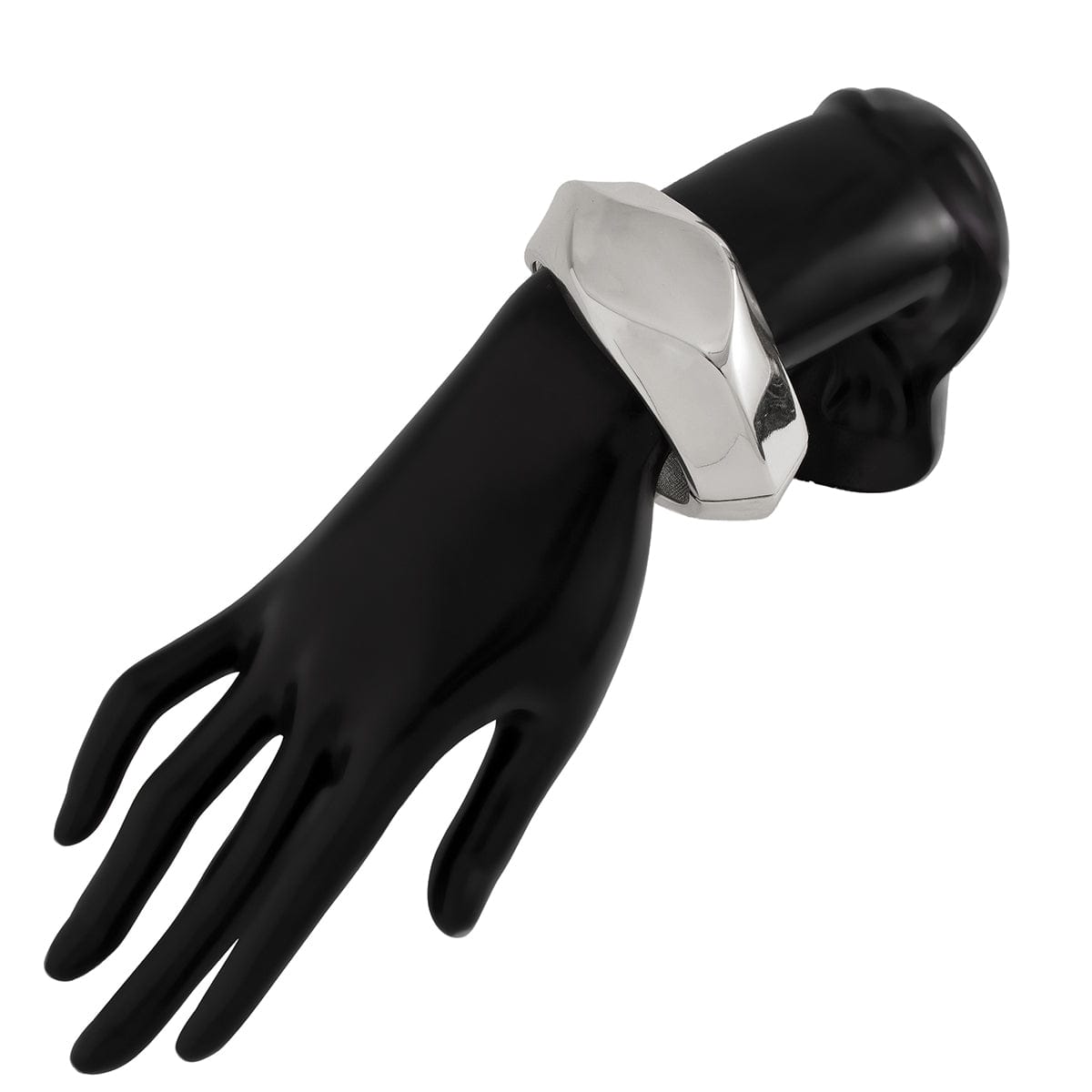 Vintage Gold Silver Plated Irregular Polygon Bangle Bracelet - ArtGalleryZen