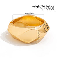 Thumbnail for Vintage Gold Silver Plated Irregular Polygon Bangle Bracelet