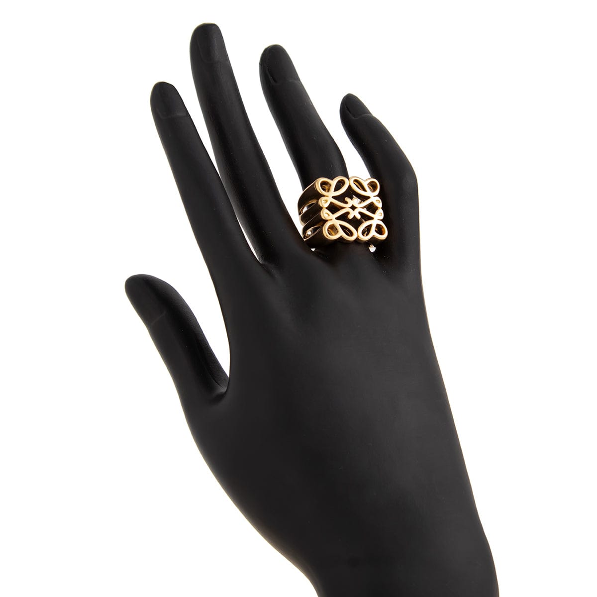 Vintage Hollow Pattern Square Open Ring - ArtGalleryZen