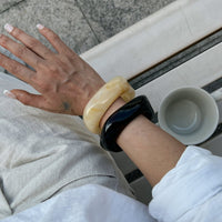 Thumbnail for Vintage Square Resin Bangle Bracelet - ArtGalleryZen