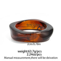 Thumbnail for Vintage Square Resin Bangle Bracelet - ArtGalleryZen