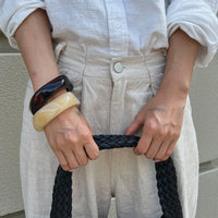 Thumbnail for Vintage Square Resin Bangle Bracelet - ArtGalleryZen