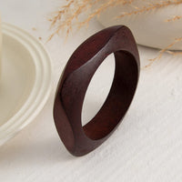 Thumbnail for Vintage Square Wood Thick Bangle Bracelet