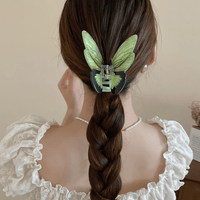 Thumbnail for Vivid Green Butterfly Acrylic Hair Claw Hair Clip - ArtGalleryZen