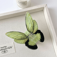 Thumbnail for Vivid Green Butterfly Acrylic Hair Claw Hair Clip - ArtGalleryZen
