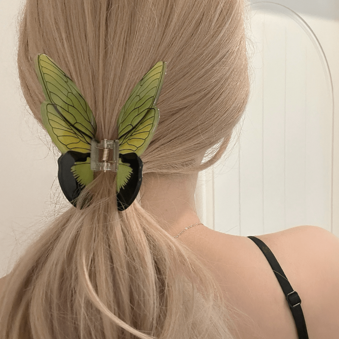 Vivid Green Butterfly Acrylic Hair Claw Hair Clip