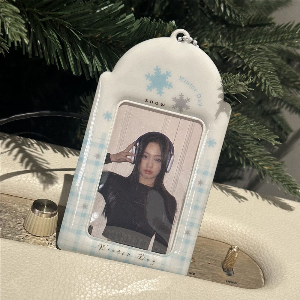 Winter Snowflake Kpop Keychain Photocard Holder - ArtGalleryZen