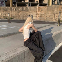 Thumbnail for Y2K Angel Wing Sleeveless Tank Top - ArtGalleryZen