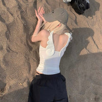 Thumbnail for Y2K Angel Wing Sleeveless Tank Top - ArtGalleryZen