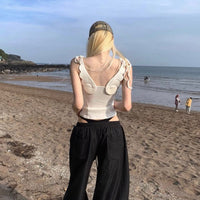 Thumbnail for Y2K Angel Wing Sleeveless Tank Top - ArtGalleryZen