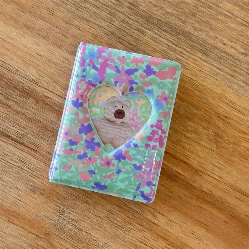 Y2K Flower Heart Bow Kpop 3 Inch Mini Photocard Album - ArtGalleryZen