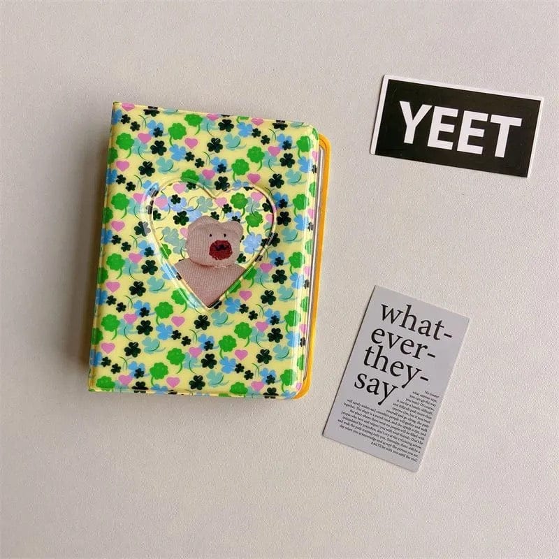 Y2K Flower Heart Bow Kpop 3 Inch Mini Photocard Album - ArtGalleryZen
