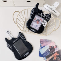Thumbnail for Y2K Guitar Shaped TXT Kpop Keychain Photocard Holder - ArtGalleryZen