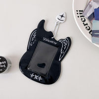 Thumbnail for Y2K Guitar Shaped TXT Kpop Keychain Photocard Holder - ArtGalleryZen