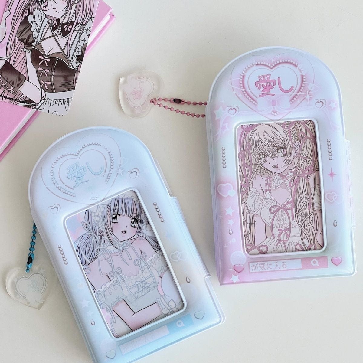 Y2K Heart Narutomaki Kpop 3 Inch Mini Photocard Album - ArtGalleryZen