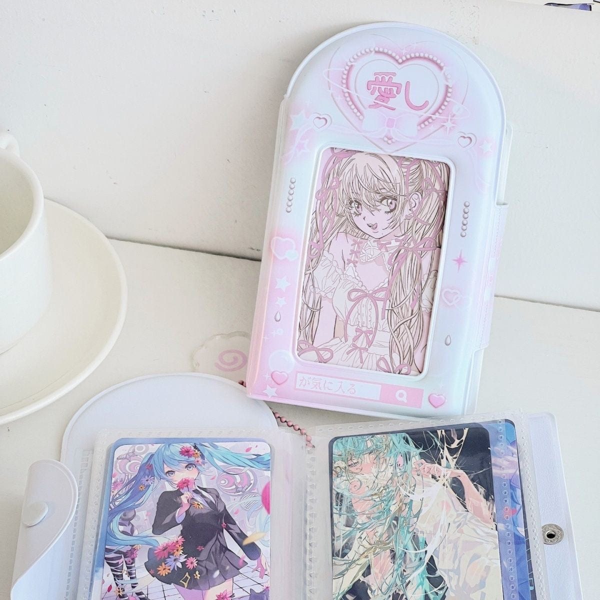 Y2K Heart Narutomaki Kpop 3 Inch Mini Photocard Album - ArtGalleryZen