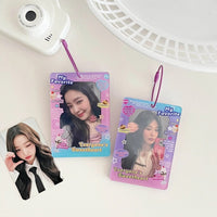 Thumbnail for Y2K Lucky Club Double Window Kpop Keychain Acrylic Photocard Holder - ArtGalleryZen