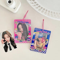 Thumbnail for Y2K Lucky Club Double Window Kpop Keychain Acrylic Photocard Holder - ArtGalleryZen